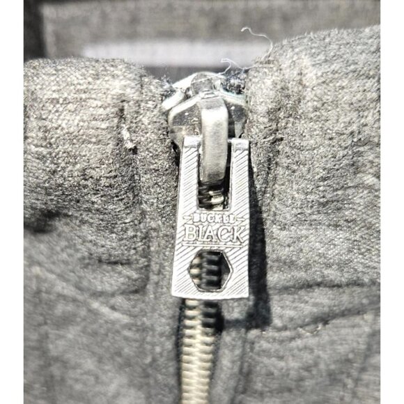 Buckle Black Mens XL Coat Bomber Zip Up Grey Space Dye Pockets Sherpa Lined Logo - Picture 5 of 12